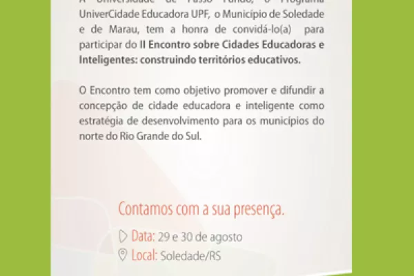 II Encontro de Cidades Educadoras e Inteligente construindo territórios educativos